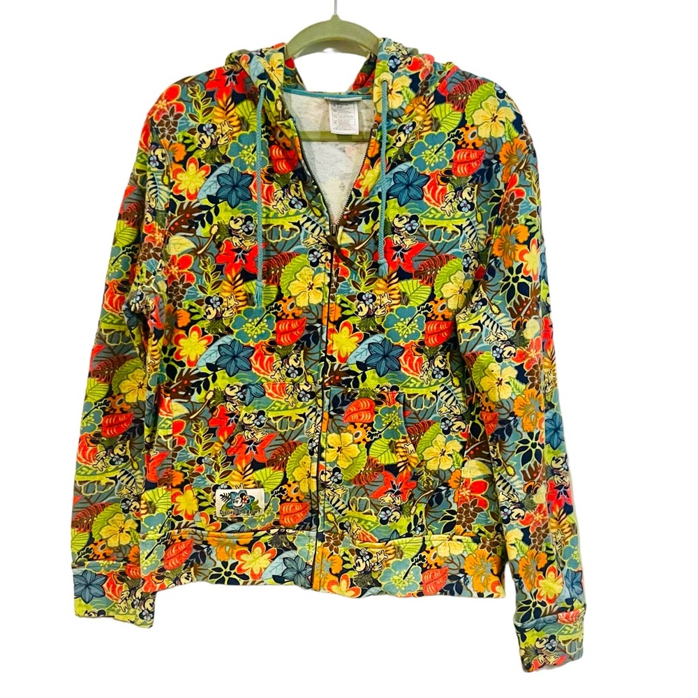 Disneyland Resort Minnie Mouse Aloha Hooded Zip Up Sweatshirt